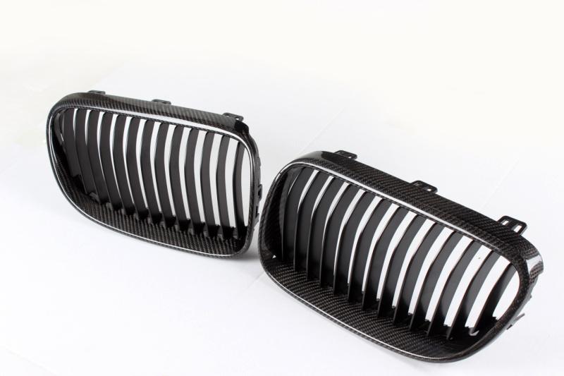 Single Slat Carbon Fiber Grill - BMW E92 LCI