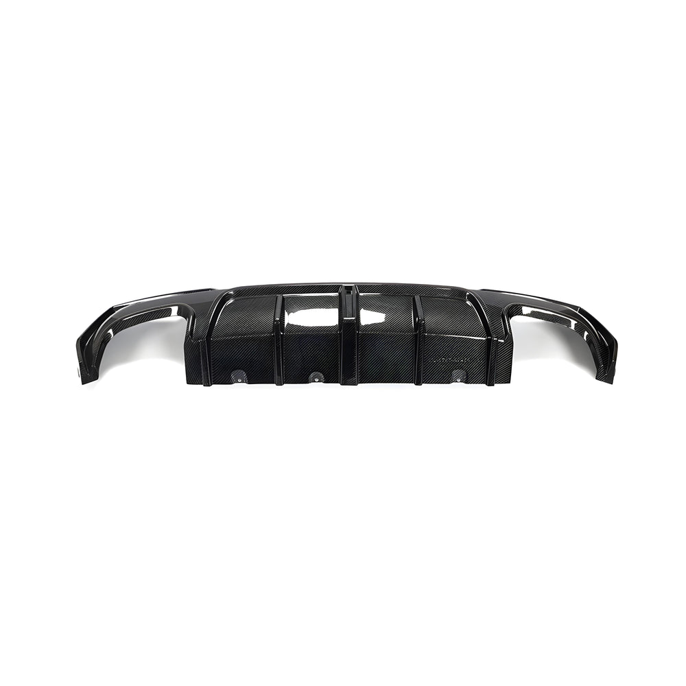 KB Style Carbon Fiber Rear Diffuser w/Brake Light - BMW G22 4 Series