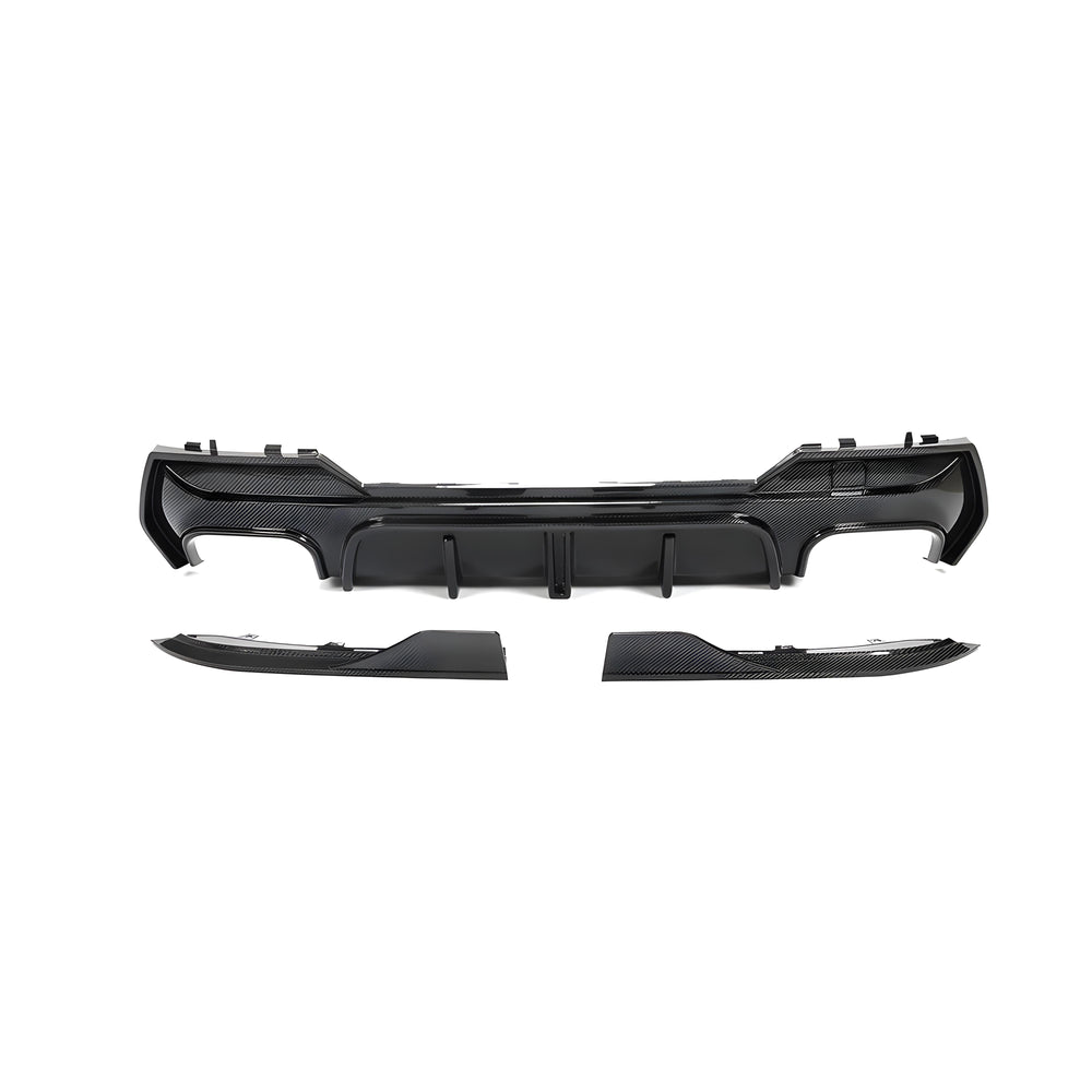 KB Style Carbon Fiber Rear Diffuser w/Brake Light - BMW G22 4 Series